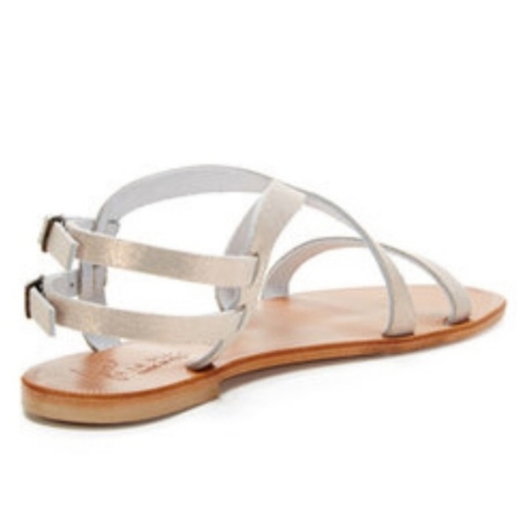 Joie a la Plage 'Socoa' Metallic Leather Strappy Sandals - Picture 2 of 6